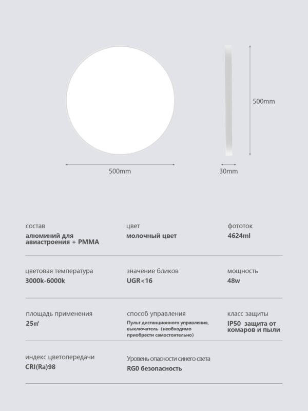 Потолочный светильник для защиты зрения  Φ40cm*3cm
